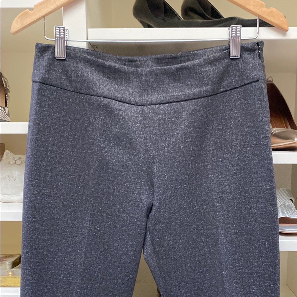 Dark Gray Straight Leg Trousers with stretchy Fabric. Size 2.  Like NEW!